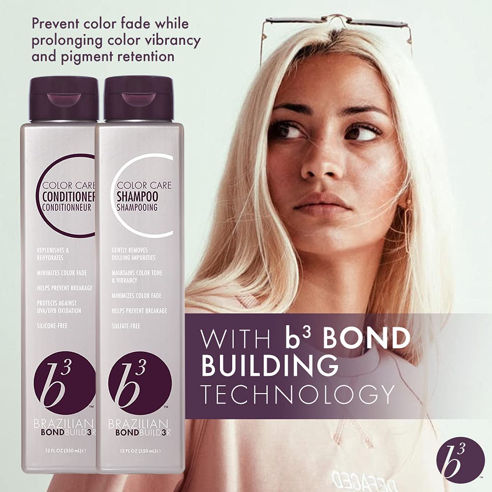 B3 Brazilian Bondbuilder Color Care Shampoo, 12 Fl Oz - keratin nyc inc
