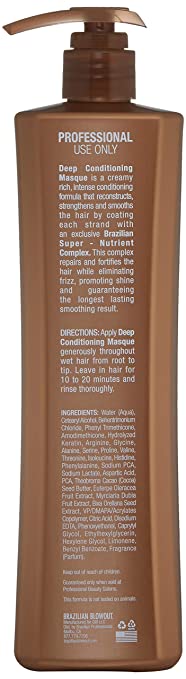 Brazilian Blowout deep store conditioner Masque